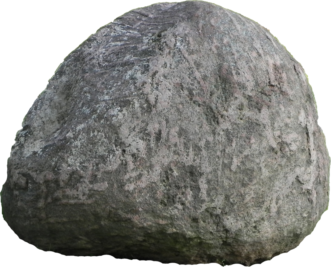 a large rock on a white background