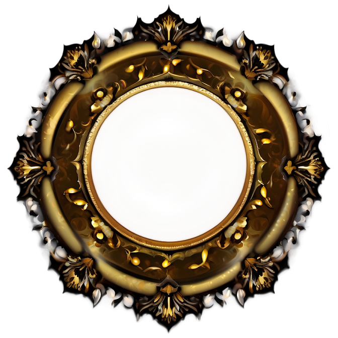 a picture of a gold and black mirror