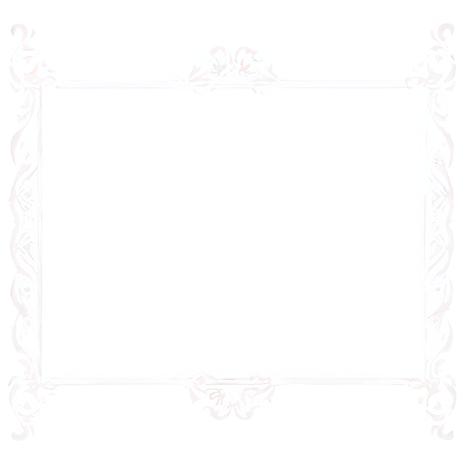 a white frame with a floral pattern