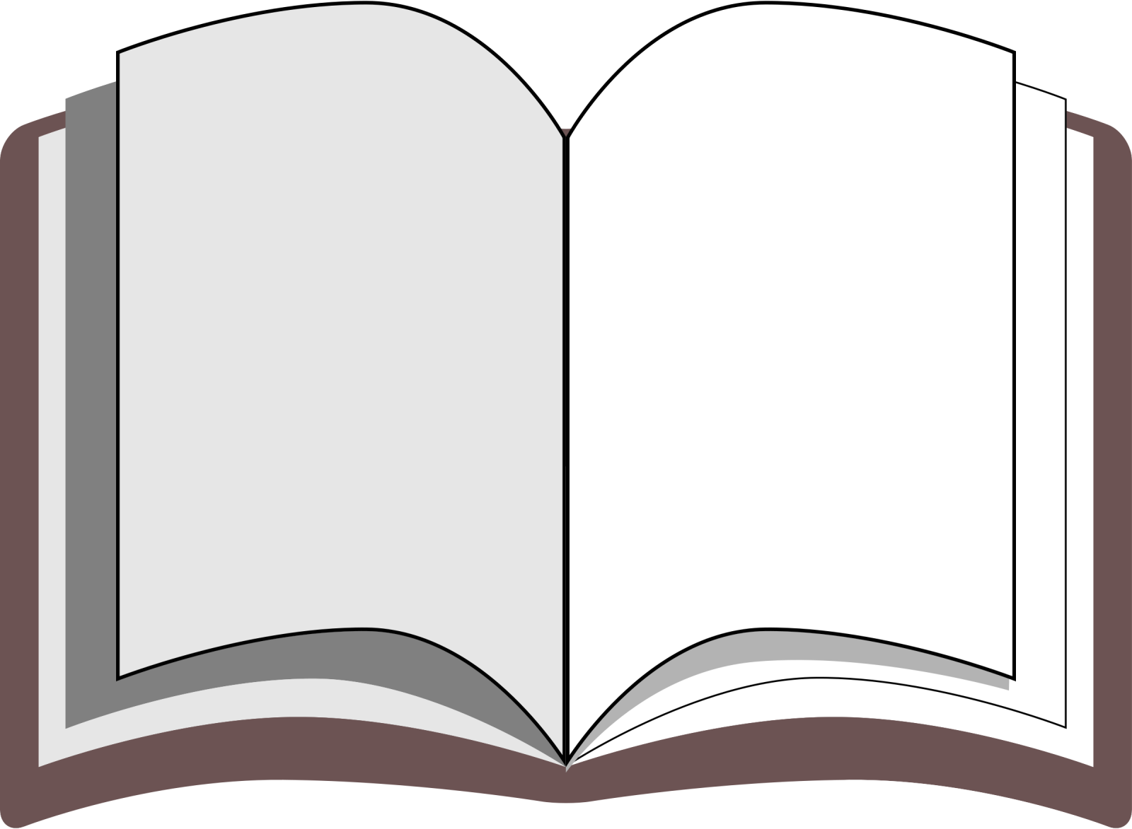 an open book on a white background