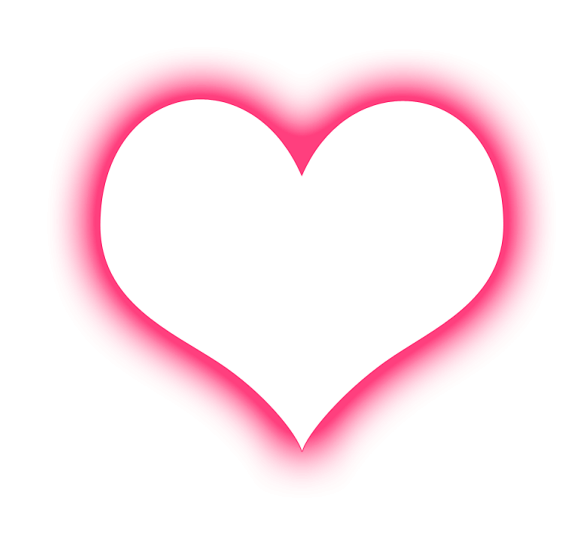 a pink heart on a white background