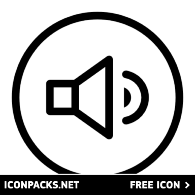 a black and white icon of a speaker