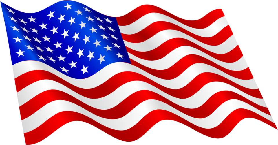 an american flag on a white background
