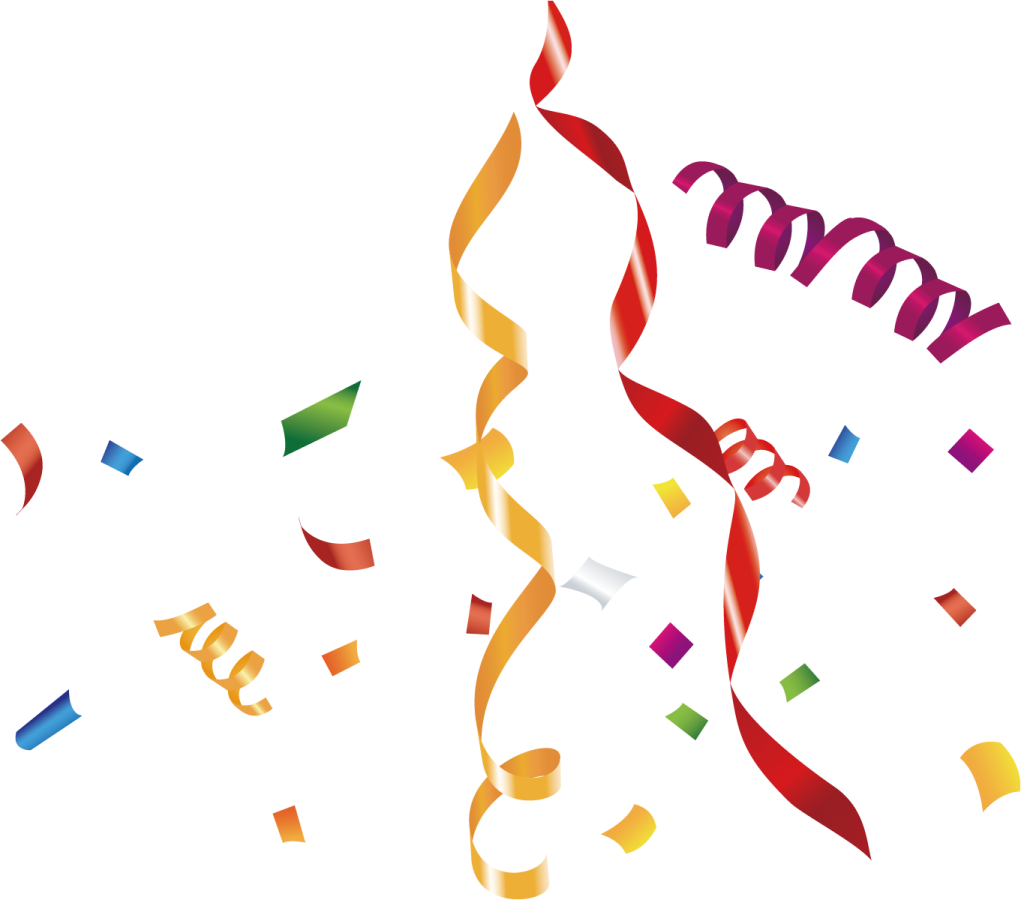 a bunch of red, yellow, and blue streamers