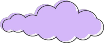 a purple cloud on a white background