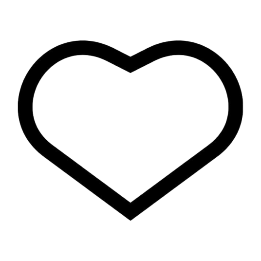 a black and white heart icon