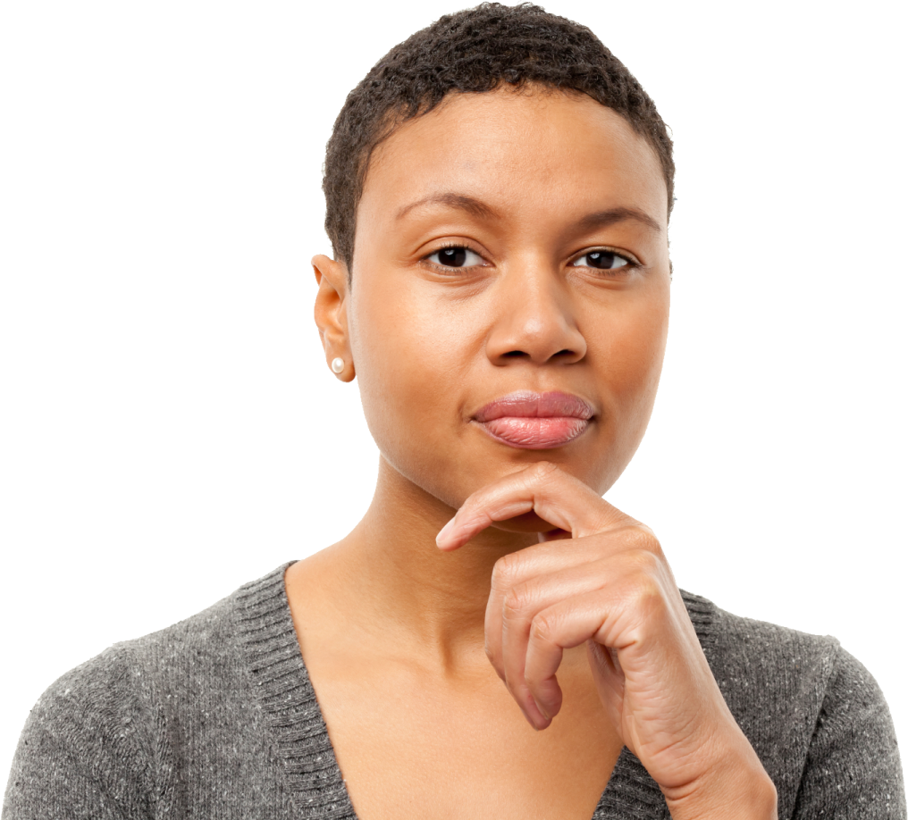 a woman with her finger on her lips