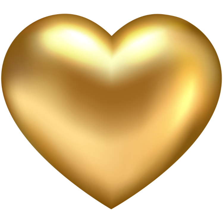 a gold heart