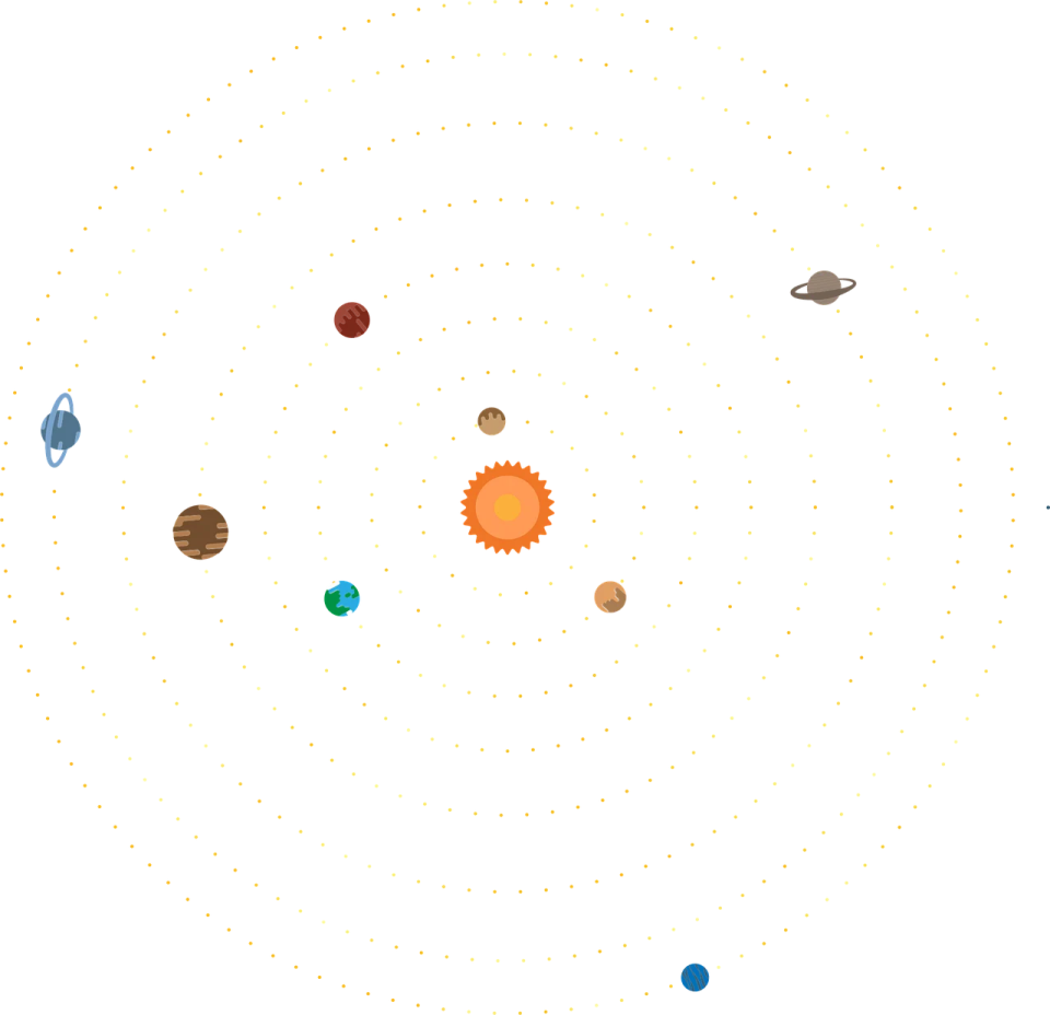 an image of planets in the sky