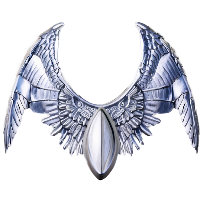 an image of a silver angel wings