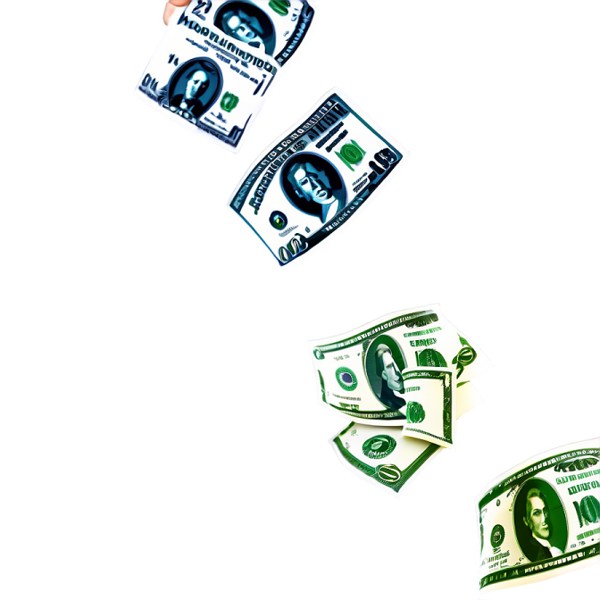 a bunch of money flying in the air