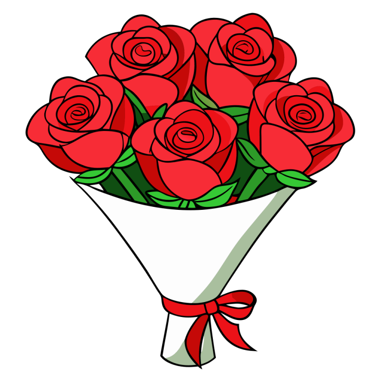 a bouquet of red roses