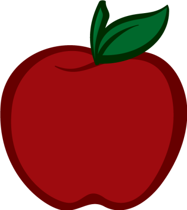 an apple with a leaf on it