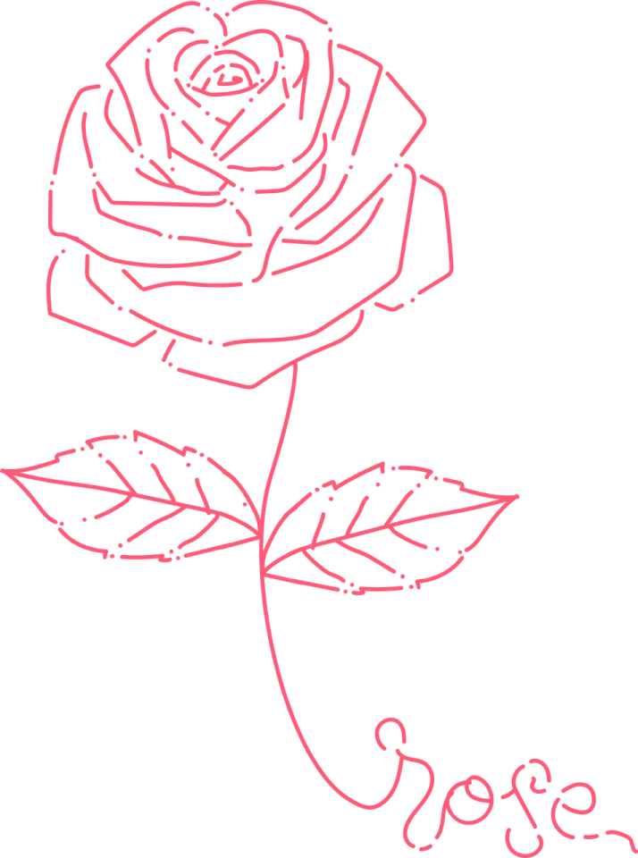how to draw a rose step by step