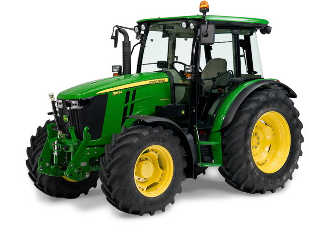 a green tractor on a white background