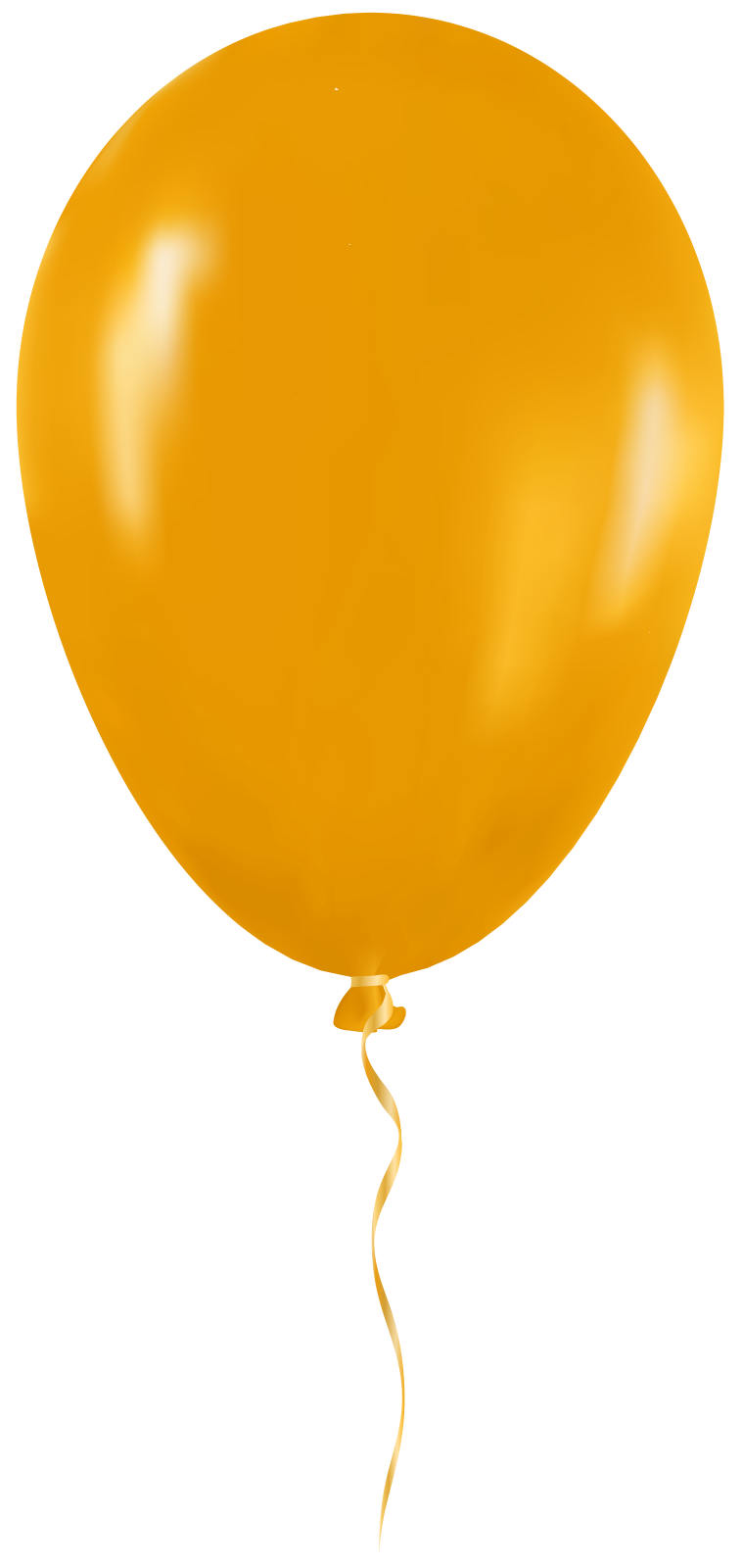 a yellow balloon on a white background
