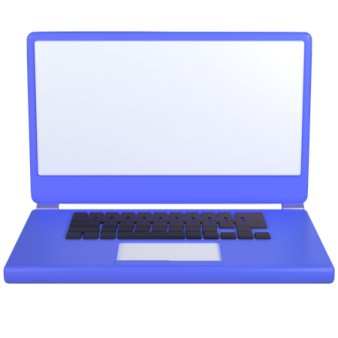 an open laptop computer with a white screen