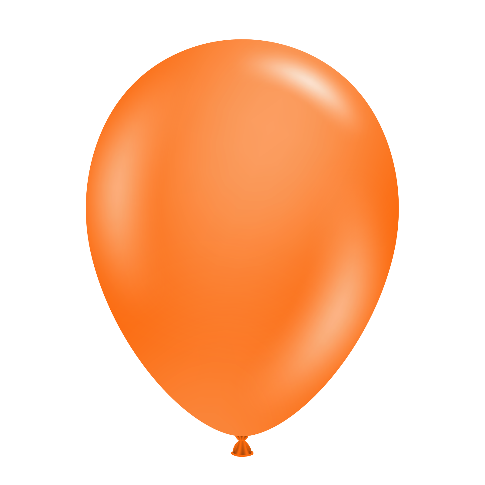 an orange balloon on a white background