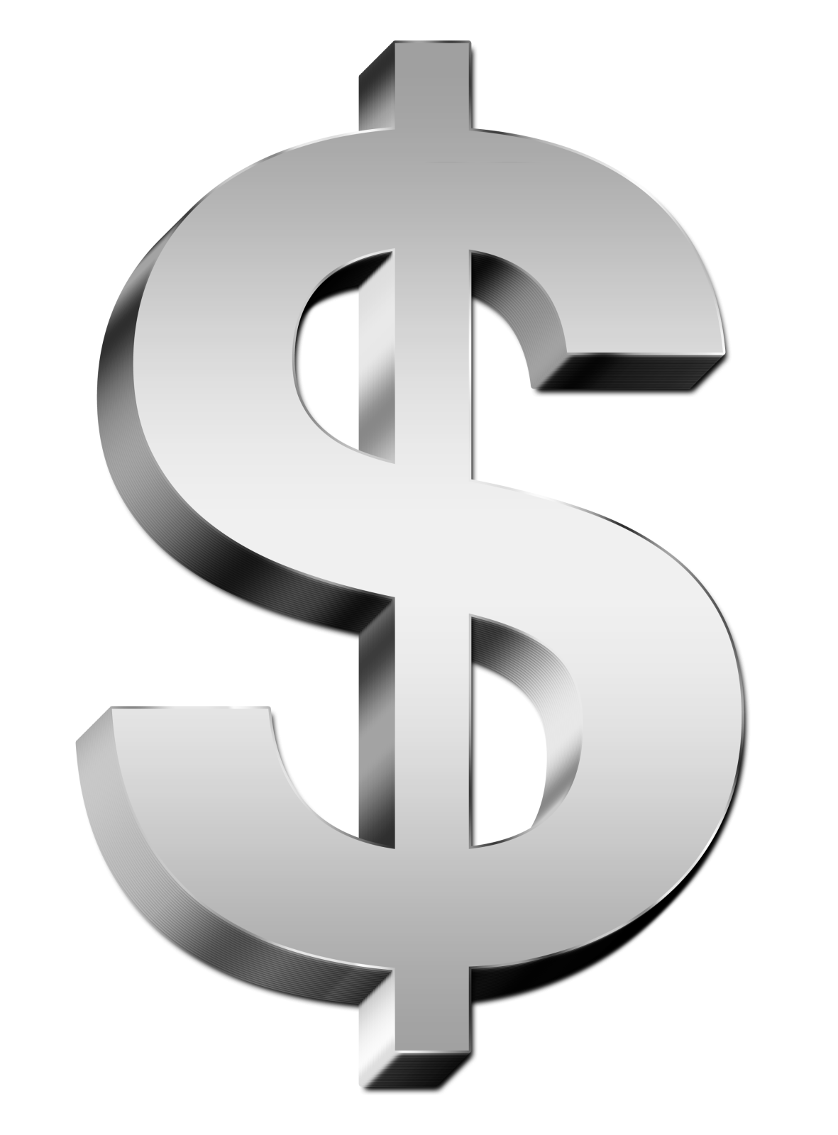 a dollar sign on a white background