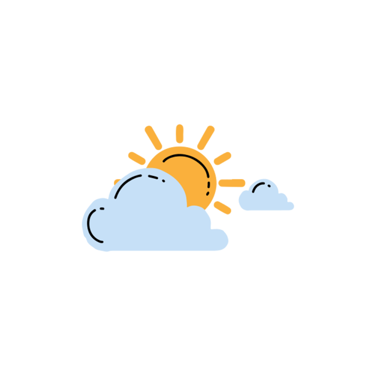 the sun is shining behind a cloud