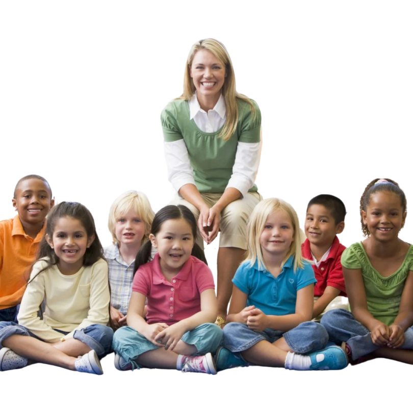 a group of children sitting on the floor