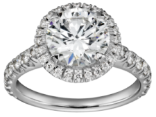 a white gold engagement ring with diamonds
