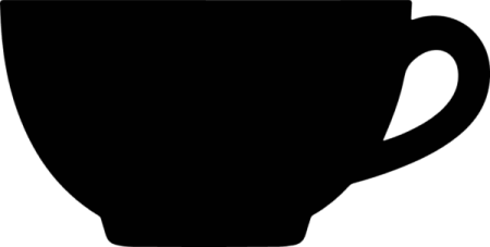 a black coffee cup on a white background