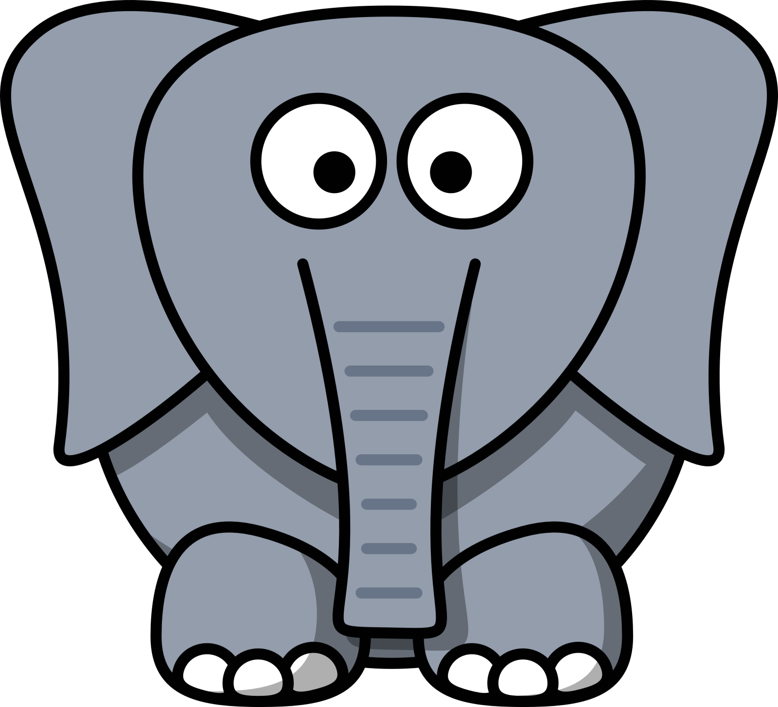 an elephant with big ears