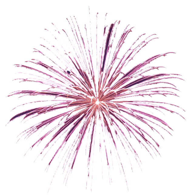 a purple firework on a white background