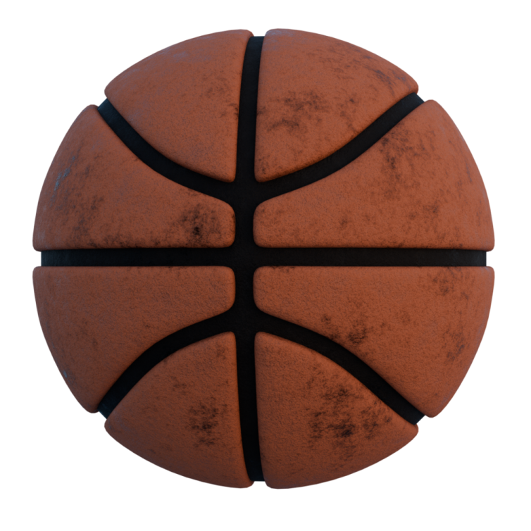 a basketball ball on a white background