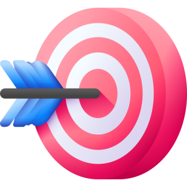 an arrow hitting the center of a target