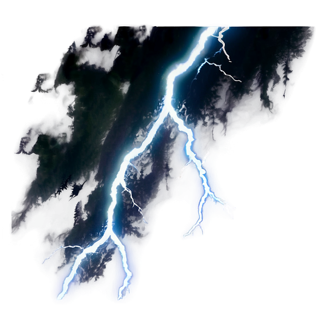 two lightnings in the sky