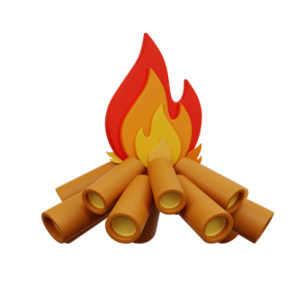 an illustration of a campfire