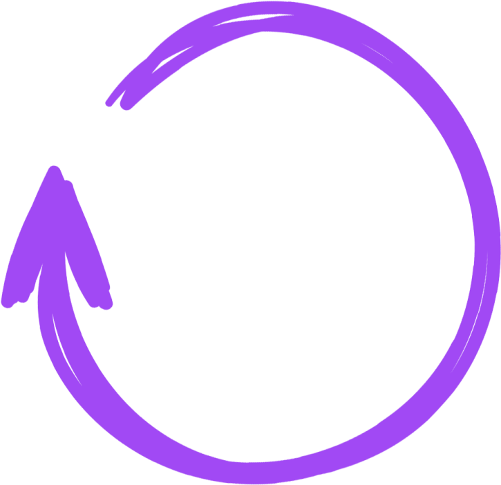 a circle with an arrow in the middle