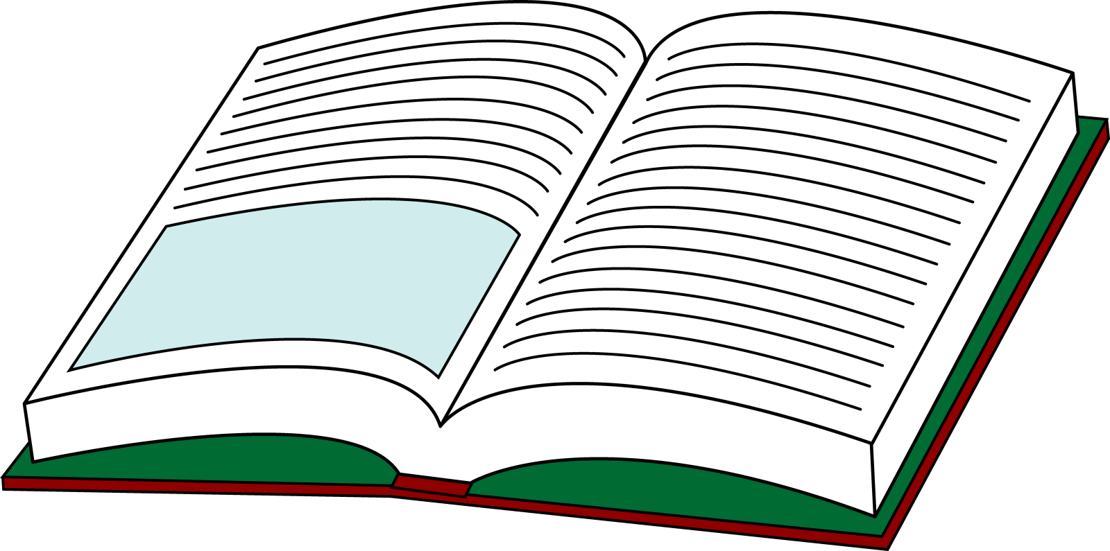 an open book on a white background