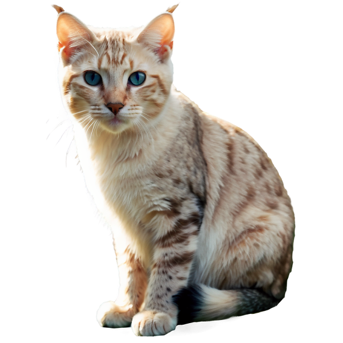 a cat with blue eyes sitting on the floor