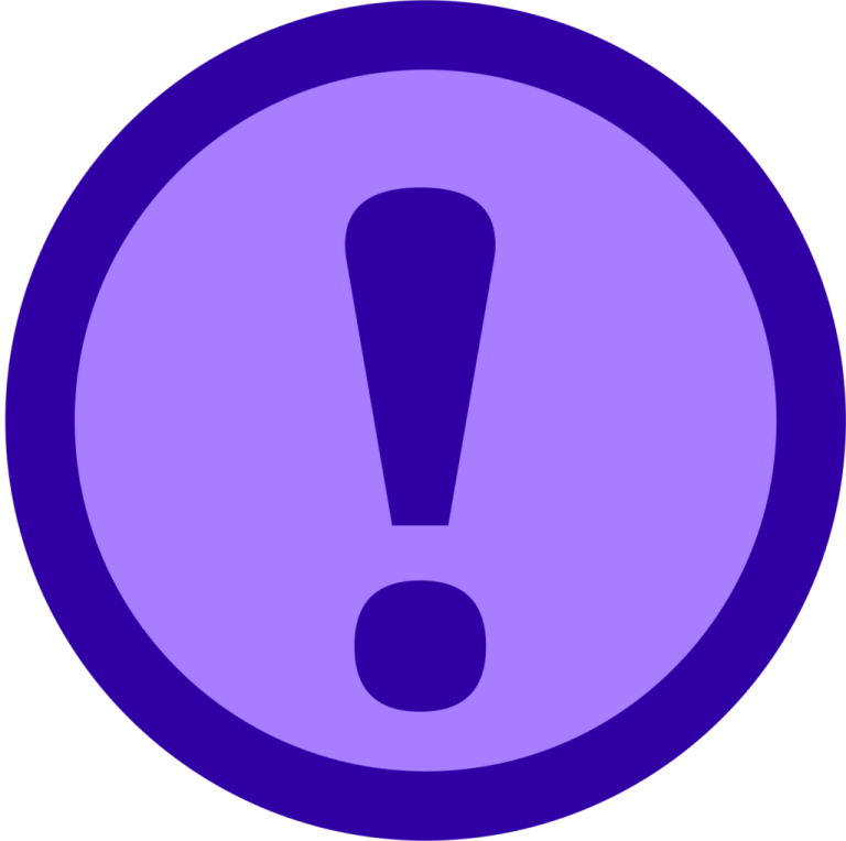 a purple button with a question mark on it
