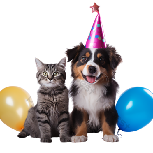 a cat and dog are sitting next to each other cats