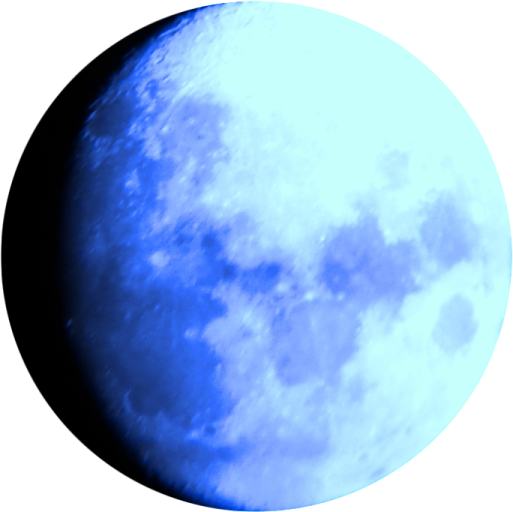 a blue moon with clouds in the background