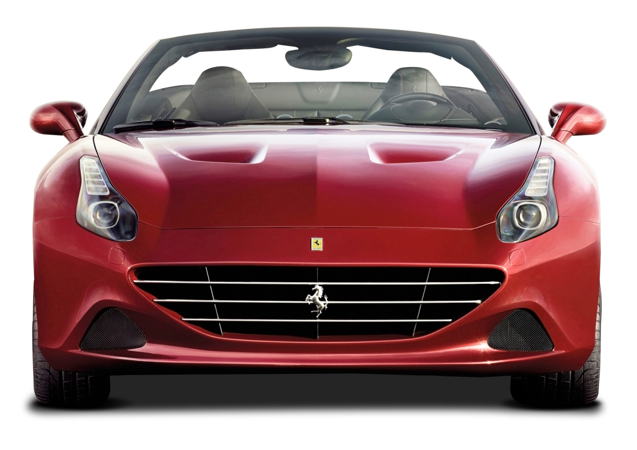 a red ferrari car on a white background