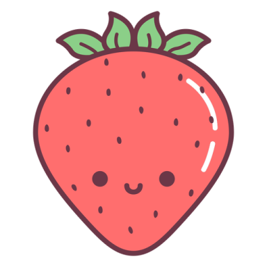 a strawberry on a white background