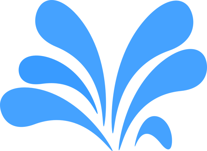 a blue water drop