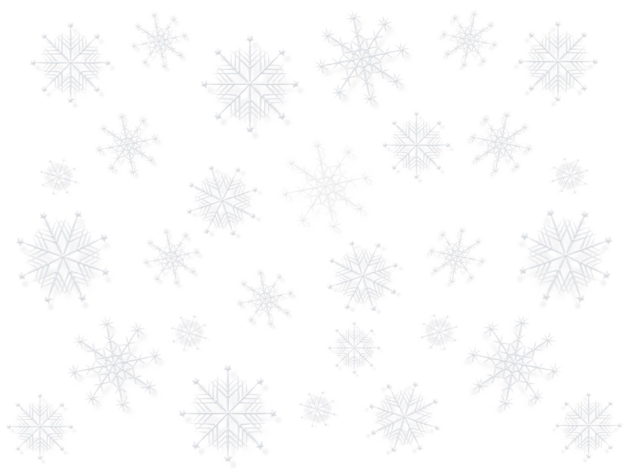 a white background with snow flakes