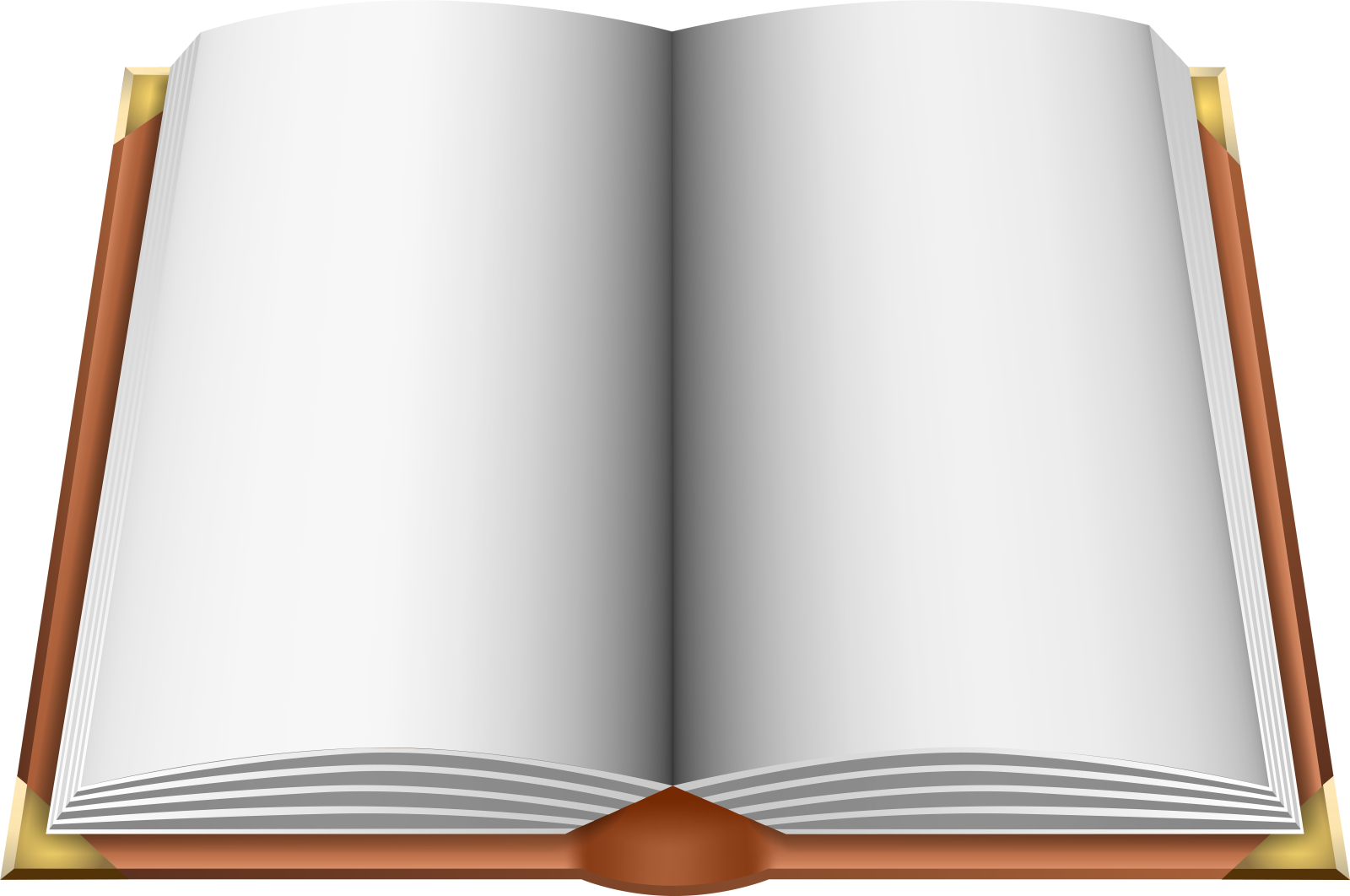 an open book on a white background