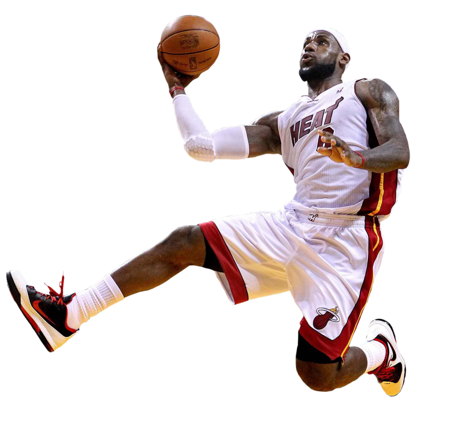 a basketball player is jumping in the air