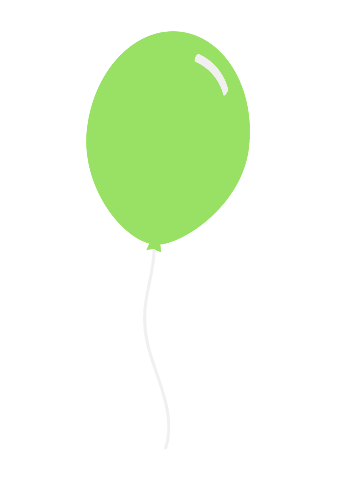 a green balloon on a white background