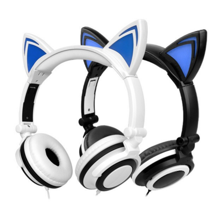 a pair of cat ears headphones