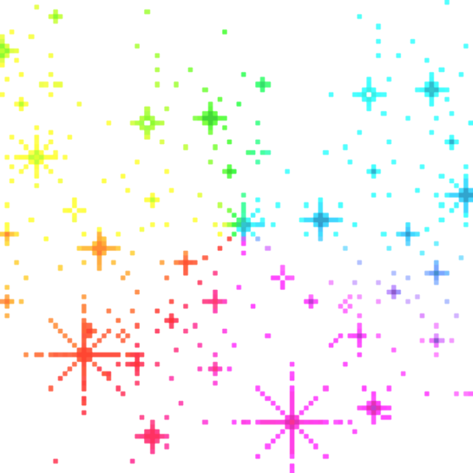 a white background with many different colored dots