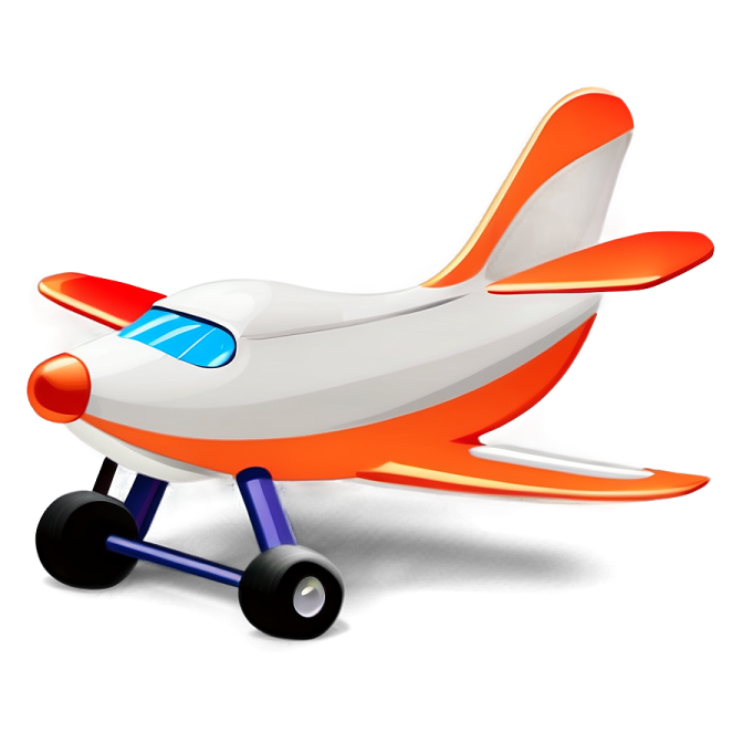 a small toy airplane with wheels and wheels