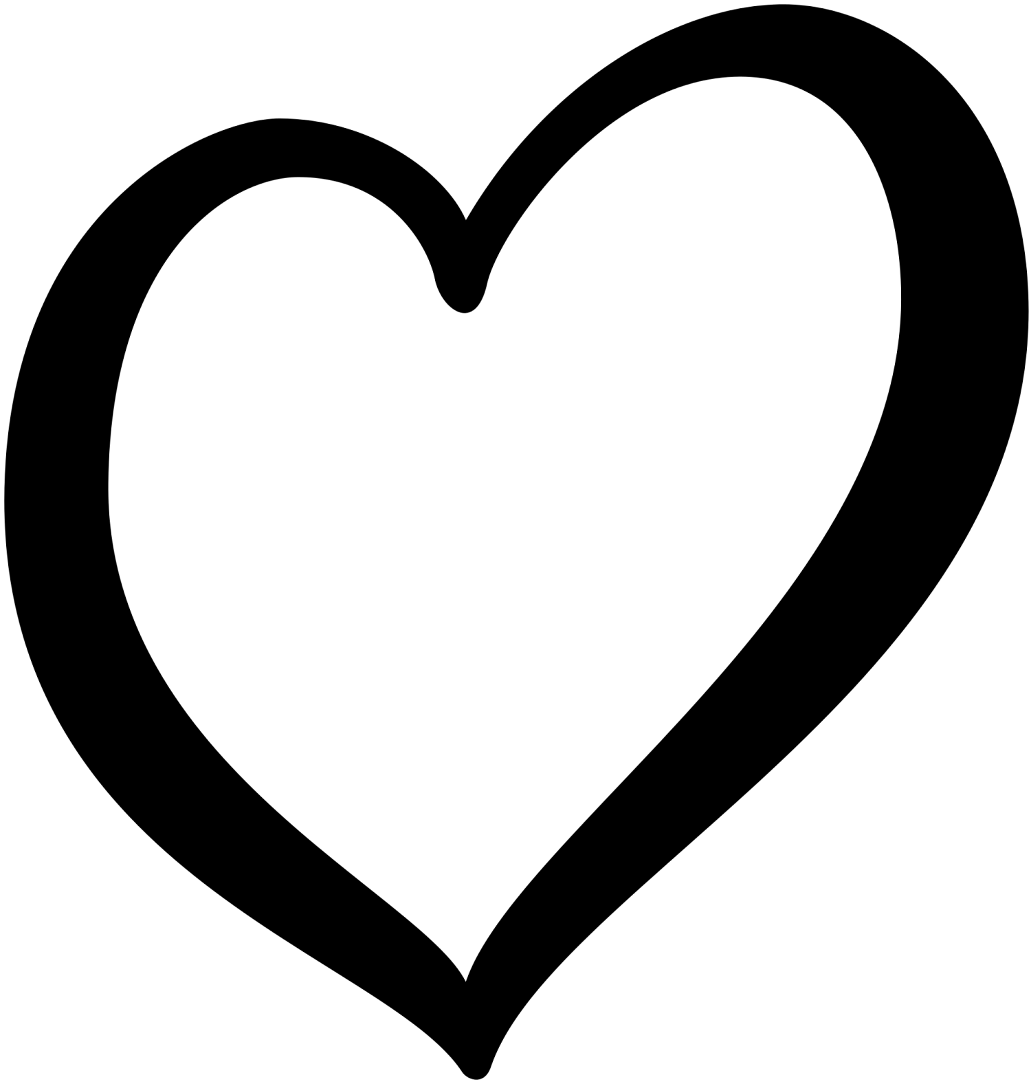 a black and white heart icon